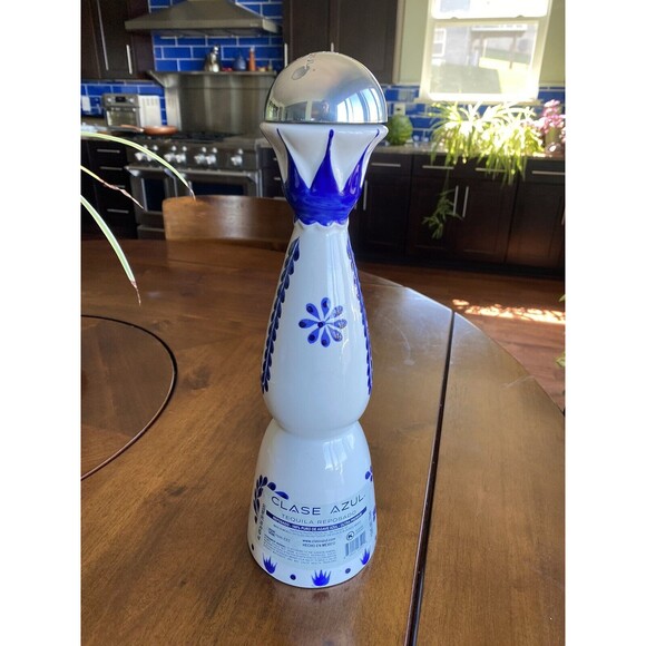 EMPTY Bottle of Class Azul Reposado Tequila 750 ml - Picture 2 of 2